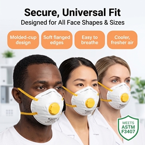 Masque anti-poussière en forme de coupe avec valve, prêt à être expédié, masque jetable FFP2, masque anti-poussière en tissu non tissé, fabricant de respirateurs FFP2 - Product Image 4