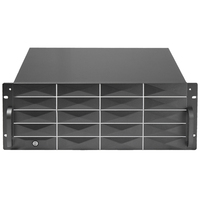 Panel Kontrol Industri Aluminium 4U Dual Channel Motherboard EATX Power Supply ATX USB Server Room Siap Rak-Mount Stok Lengkap