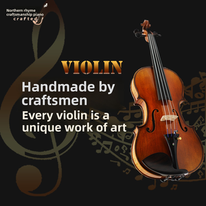 ไวโอลินอะคูสติก หน้าไม้สปรูซแท้ หลังไม้เมเปิล ฟิงเกอร์บอร์ดไม้มะเกลือ สายเหล็ก เคลือบเงา ผลิตในประเทศจีน - Product Image 4