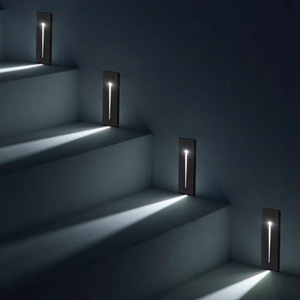 Applique murale LED extérieure encastrée étanche IP65 en aluminium, angle de faisceau 15°, pour jardin, escaliers, murs d'angle, couleur 3000K/6000K - Product Image 2