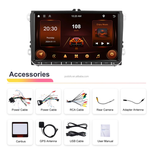 Podofo Autoradio Android 9 pouces double DIN, Carplay, Android Auto, autoradio GPS Wifi RDS pour VW/Passat/Golf/MK5/MK6/Jetta - Product Image 6