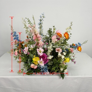 <span class=keywords><strong>Arreglos</strong></span> Florales Artificiales Coloridos al por Mayor para Decoración de Fondo, Camino de Flores Artificiales de Seda para Decoración de Bodas - Product Image 2