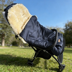 Sac de couchage pour poussette en peau de mouton australienne 100 % naturelle, sac de voyage pour bébé, support d'échantillon, vente en gros - Product Image 6