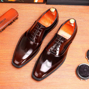 Elegantes Zapatos Casuales de Piel Pulida a Mano para Hombre, Zapatos de Vestir Clásicos Marrones, Transpirables, Antideslizantes, con Cadena Metálica Negra - Product Image 6