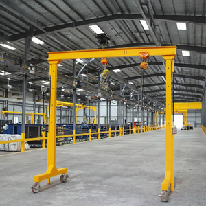 Kran Gantry Bergerak Universal 5 Ton dengan <span class=keywords><strong>Hoist</strong></span> Listrik 15m, Motor & Gear, Tinggi Angkat 25m di atas Ban - Product Image 4