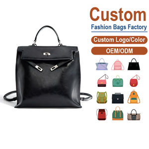 Sac à dos de luxe en cuir de vachette noir, léger, antivol, pour les trajets quotidiens, avec personnalisation en petite série - Product Image 2