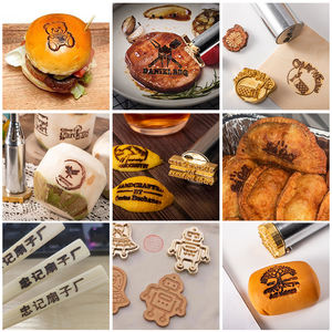 Gâteau chaud cuisson fer dessin animé marque fer brûlant gaufrage chauffage cuisson <span class=keywords><strong>cuivre</strong></span> cannelé moule bricolage timbre Logo estampage à chaud gâteau outil - Product Image 4