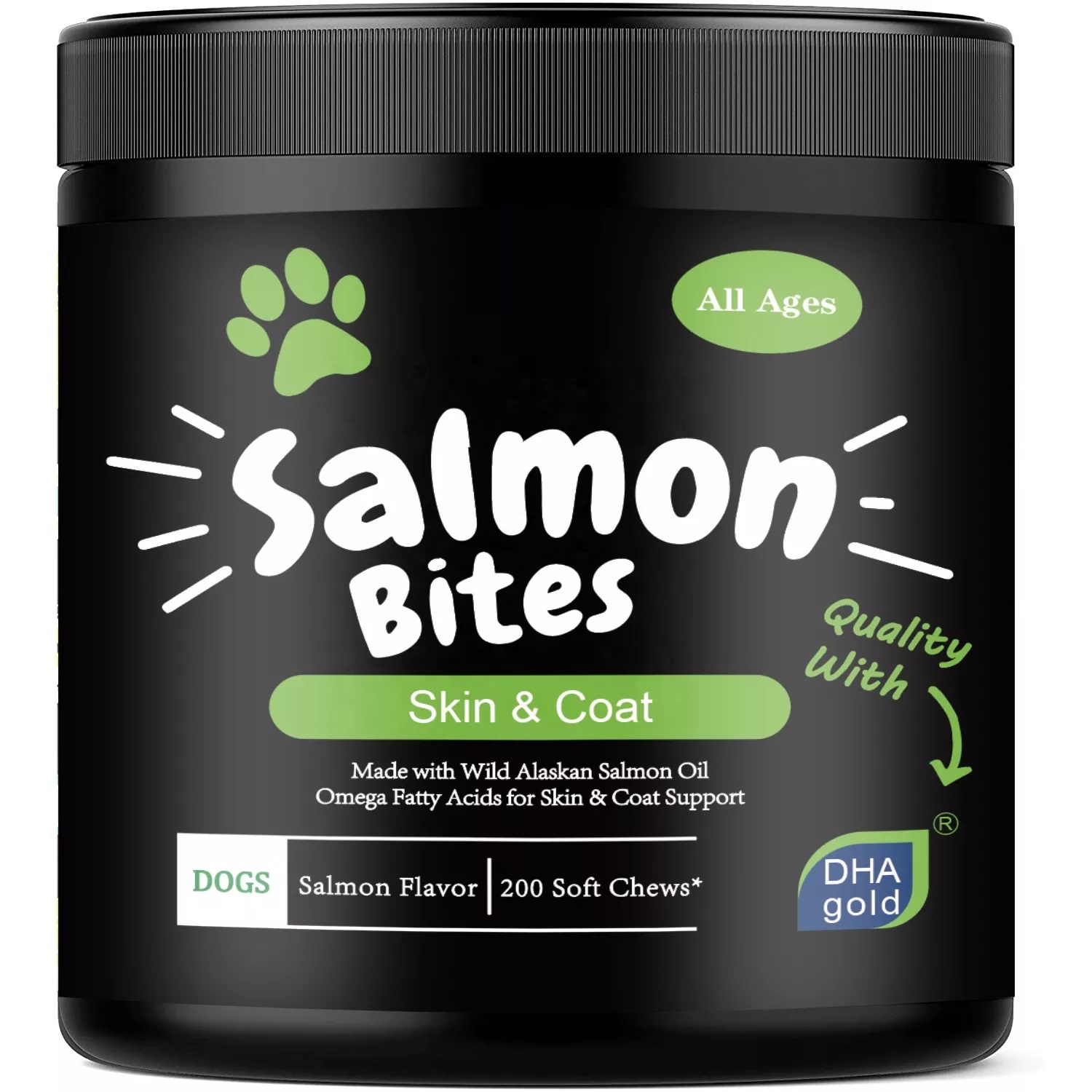 Масло для рыбы и лосося, Омега 3, жевательные изделия для собак с диким ароматом лосося из аласки, лечебное средство против зуда, для кожи и пальто, для поддержки аллергии на бедре и суставах