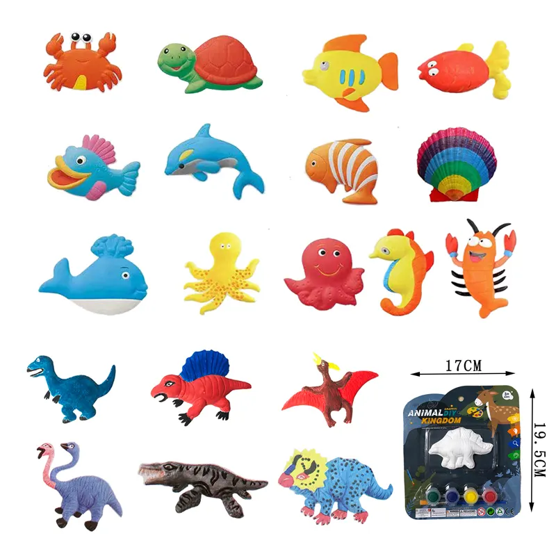 3d boyama deniz hayvan çocuklar için Diy sanat el sanatları noel hediyesi boyama dinozorlar Graffiti oyuncak seti çocuk için