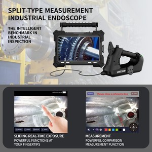 Endoscope industriel portable HD avec caméra miniature 6 mm, zoom 5X, écran tactile 8 pouces, flexible à 360° pour l'inspection des essieux de train, IP67 - Product Image 3