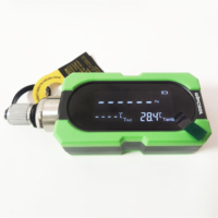 Digital Air Conditioner Electronic Vacuum Degree Gauge Negative Pressure Measurement Instrument Plastic Green + Black MVG-1