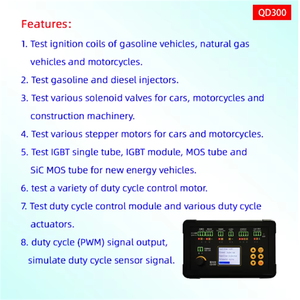QD300 analizzatore motore <span class=keywords><strong>Auto</strong></span> accensione bobina Stepper con elettrovalvola CRIN iniettore rilevatore Fault Tester - Product Image 3