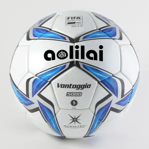 Bola Sepak Profesional Balones De Futbol, Ukuran 5 Bola Sepak Kulit PU Terikat Secara Termal