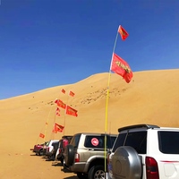 Drapeau de sécurité robuste et résistant aux déchirures pour buggy de dune, avec banderole LED pour conduite tout-terrain dans le désert - Fournisseur