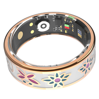 Bague connectée intelligente en émail pour Android et iOS : Suivi de la fréquence cardiaque, de l'oxygène sanguin, de la pression artérielle, du sommeil, des pas et de la forme physique, étanche IP68