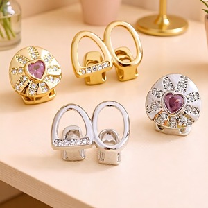 Hip Hop Grillz Heart Shape Rhinestone Inlay Unisex Party Jewelry <b>Set</b> - Product Image 1