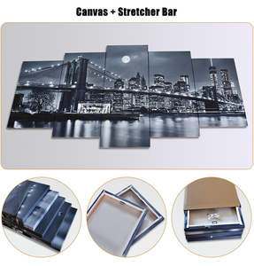 Pintura al Óleo <span class=keywords><strong>de</strong></span> Alta Calidad sobre Lienzo Africano <span class=keywords><strong>de</strong></span> 4 Paneles con Paisaje <span class=keywords><strong>de</strong></span> Atardecer para Decoración <span class=keywords><strong>de</strong></span> Paredes - Product Image 6