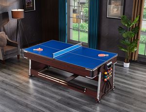 2025 populaire 4 en 1 multi-jeux <span class=keywords><strong>billard</strong></span> Table de <span class=keywords><strong>billard</strong></span> <span class=keywords><strong>Air</strong></span> Hockey Table de tennis et dessus de salle à manger - Product Image 4
