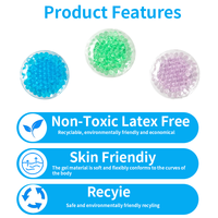 Compresse chaude/froide personnalisée en billes de gel – Pack flexible réutilisable pour soulager les maux de tête, la fatigue oculaire, les douleurs aux épaules/aux articulations et contrôler les gonflements