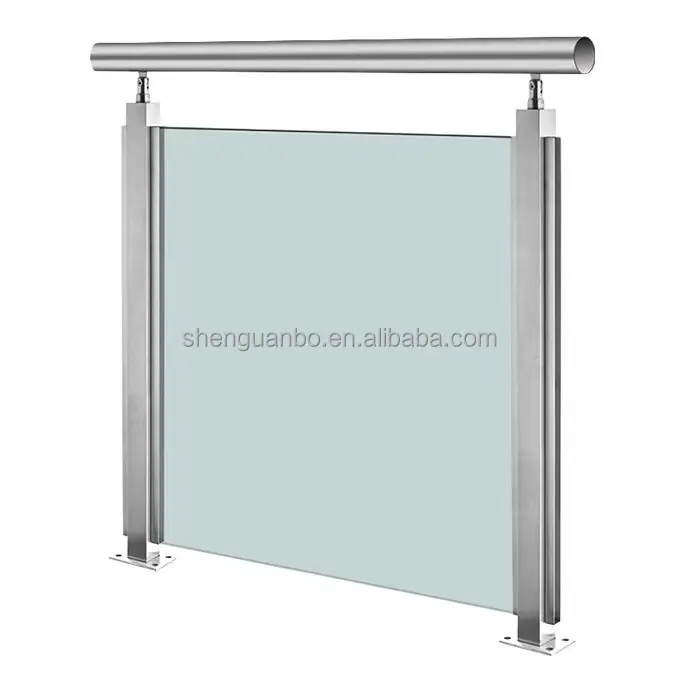 GB di alta qualità in acciaio inox 304/316 metallo kit ringhiera in vetro balcone ringhiera in vetro parete sistema di ringhiera in vetro