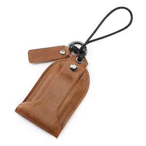 Custom Made Leather Key Holder Vintage Genuine Leather Keychain Organizer Bag Cover Holder