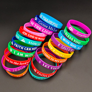 Braccialetti in Silicone personalizzabili all'ingrosso con gesus amore credenza religiosa per gli eventi - Product Image 6
