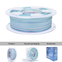 ZIRO 3D pencetakan kualitas tinggi filamen 1.75mm multiwarna putri duyung garis PLA filamen 1KG/Spool profesional batang plastik