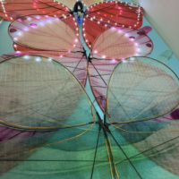 JIN PENG - Mariposa Voladora Biónica con Control Remoto para Espectáculos y Eventos, Alas de Mariposa con Luces LED, Decoración