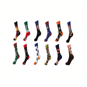 Calcetines Angelina a Media Pantorrilla 37-45 con Estampado de Dibujos Animados, Transpirables, Tejidos, Casuales, para Uso Diario, para Mujer - Product Image 3