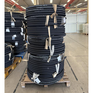 Fil d'acier de tuyau de tuyau en caoutchouc hydraulique tressé de nettoyeur haute pression en noir personnalisé 5000 Psi R1/R2/4SP/SH/3SP/6SP réutilisable - Product Image 3