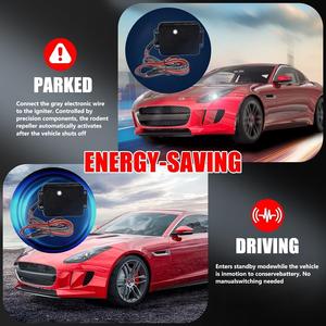 Repelente Ultrasónico Eléctrico de Roedores para Automóviles de 12 V, Cable Negro, Repelente de Ratones, Ardillas y Visones para Automóviles, Camiones, Debajo del Capó - Product Image 4