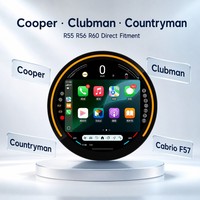 Lecteur multimédia automobile Android 14 8 cœurs 4+64 Go de mémoire pour BMW Mini F55 F56, prend en charge la carte SIM et le CarPlay sans fil
