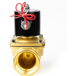 Vanne solénoïde électrique en laiton 2 pouces normalement fermée AC 110 V pour air, gaz, carburant, huile - Product Image 3