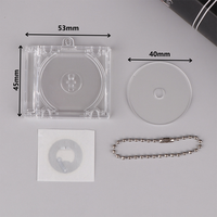 Personnalisé Kpop Anime NFC Musique Mini pour CD Album Boîte Blanc Acrylique Plastique Blister Anneau Porte-clés Pendentif pour Cadeau d'Entreprise Set DIY