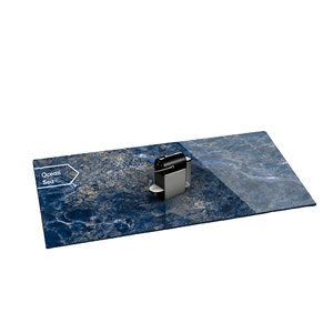 Cafe Look Diseño de mármol azul Porcelana esmaltada Acabado brillante Azulejo de porcelana para Villa Azulejos de porcelana Durable resistente al ácido - Product Image 1