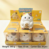 Grosir OEM Lucky Cat Squishy Stress Ball Mainan Fidget Slow Rebound untuk Dewasa Remaja Hadiah Meja Kantor Pasokan Massal
