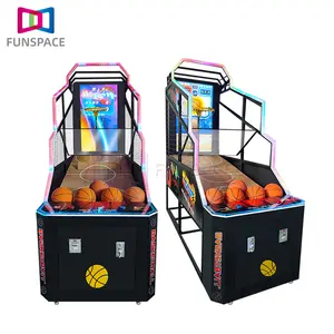 Funspace Coin Operated Indoor Amusement Center Electronic Arcade Street Basketball Arcade Game Machine With Video