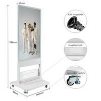 Écran publicitaire LCD vertical 49 pouces 1080x1920 FHD 350 nits Affichage numérique Android avec support pour magazines