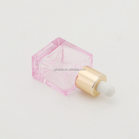 Flacon compte-gouttes de luxe à prix d'usine, pipette à anneau doré, huile essentielle rose, mini flacon en verre de 10 ml facile à transporter
