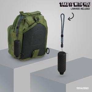 Rullo Sensoriale Antistress con Punte Tattili Clicker per Ansia, Sollievo dal Dolore, Stimolazione Autismo, con Cordino (Nero) in EVA - Product Image 6