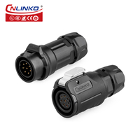 Connecteur de câble de soudage CNLINKO LP16 8 broches, connecteur mâle/femelle en plastique M16 pour câbles d'aviation, pour équipement de signalisation de moniteur