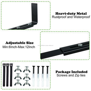 Soporte Ajustable de Metal Resistente para Macetas, Soporte de Pared para Macetas, Ganchos para Barandillas de Terraza, Interior y Exterior, Capacidad de 20 kg - Product Image 4