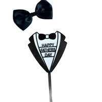 Décorations de gâteau en acrylique doré, noir et bleu pour la fête des pères, accessoires de gâteau pour la fête des pères, décoration de gâteau