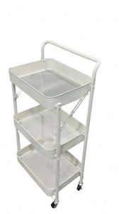 Modern Stainless Steel Foldable Cart Foldable Kitchen Gadgets 3 Layers Sample Available Easy Bulk Order Premium Folding Cart - Product Image 5