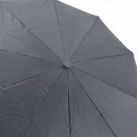 Parapluie pliant robuste et compact, léger, idéal pour les voyages, cadeau, ouverture et fermeture automatiques, 10 baleines, revêtement UV noir, coupe-vent, manche en bois