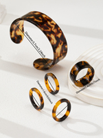 Bracelet de manchette en acrylique et coquille de tortue en grain de léopard pour femmes, bijoux en cuivre avec pierre de zircon pour les fêtes