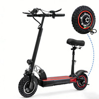 Moteur de roue arrière ES-F-4812 48V 800W, moteur de moyeu, pneu tout-terrain 10 pouces, roue de remplacement pour trottinette électrique - Réglable et facile à installer