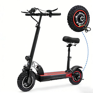 Moteur de roue arrière ES-F-4812 48V 800W, moteur de moyeu, pneu tout-terrain 10 pouces, roue de remplacement pour trottinette électrique - Réglable et facile à installer - Product Image 2