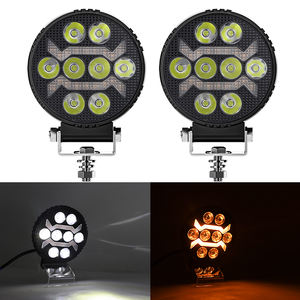 12V 4 pouces carré rond LED lumière de travail avec DRL feux de circulation diurne jaune signal lumineux pour camion moto hors route <span class=keywords><strong>4X4</strong></span> - Product Image 5