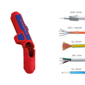 Knipex ergostrip เครื่องมือปอกสายเคเบิลสำหรับสายโคแอกเซียลข้อมูลและสายกลม - Product Image 3